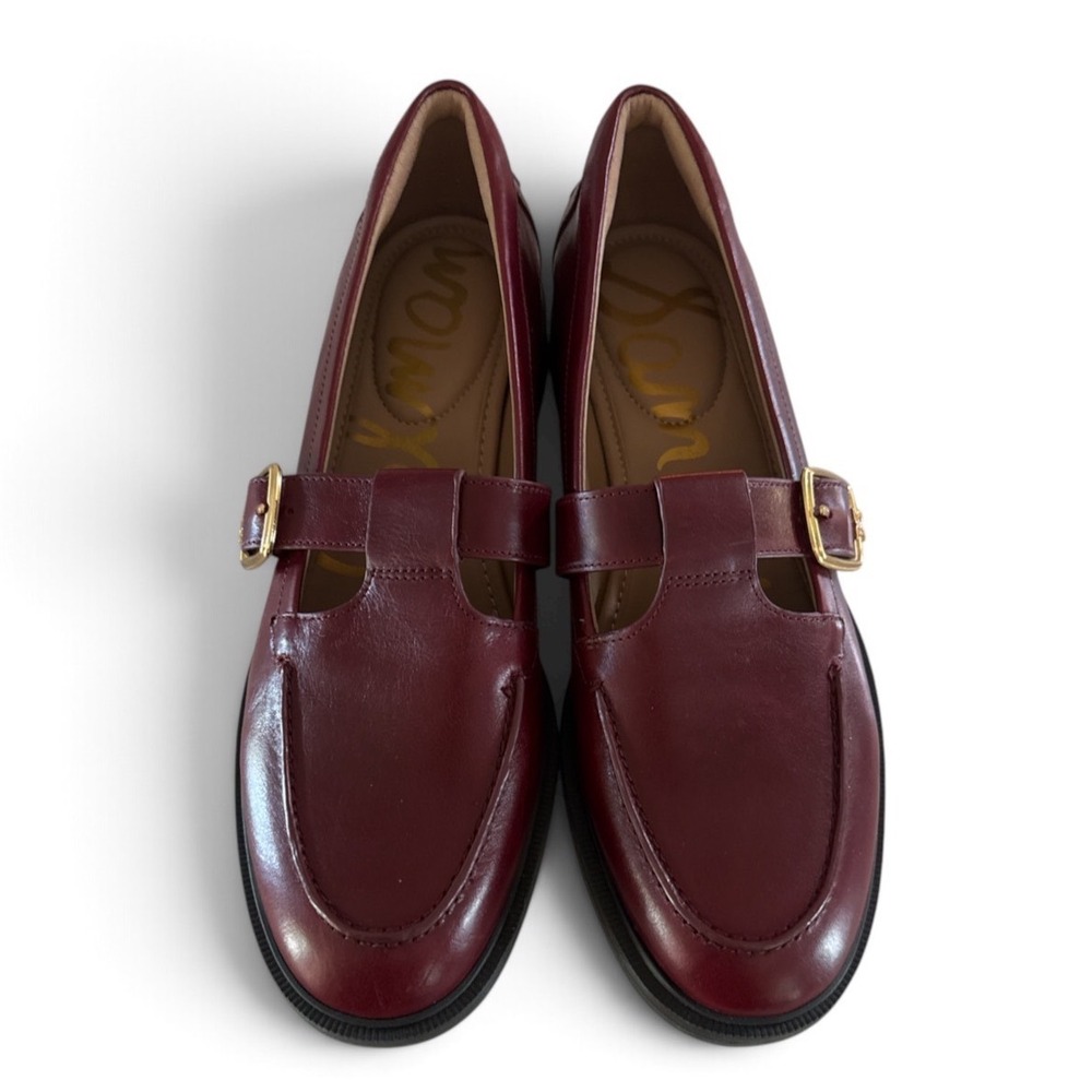 Sam Edelman Leather T-Strap Mary Jane Loafers - Picture 2 of 5